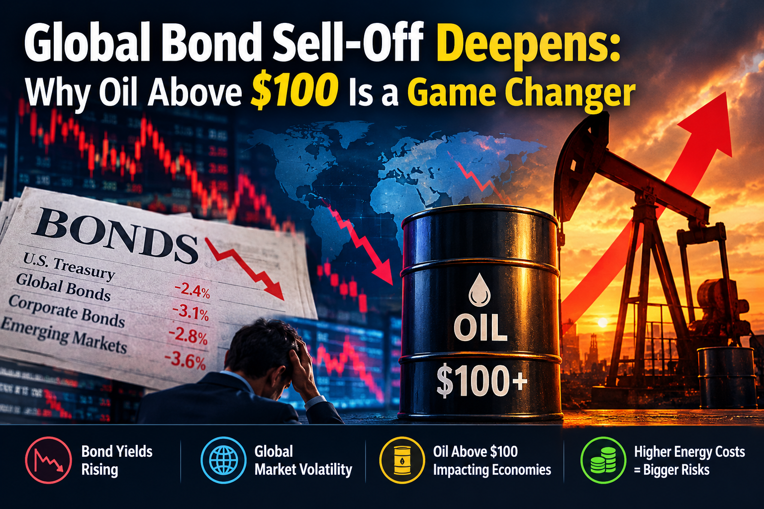 Global Bond Sell-Off Deepens: Why Oil Above $100 Is a Game Changer