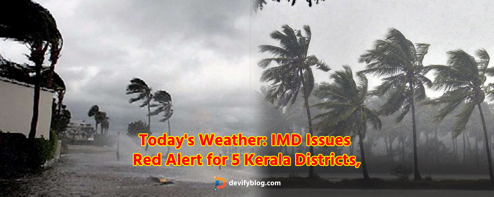Today's Weather: IMD Issues Red Alert for 5 Kerala Districts, Thunderstorms Expected in Delhi