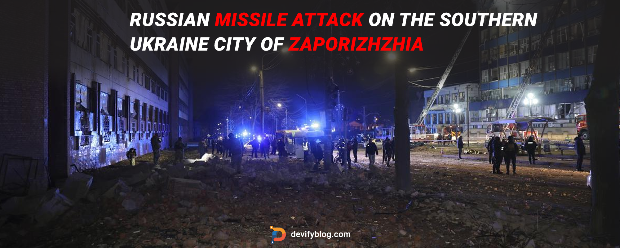 13 people have died in a Russian missile attack in the southern Ukrainian city of Zaporizhia.