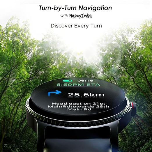boAt Lunar Discovery w/ 1.39" (3.5 cm) HD Display, Turn-by-Turn Navigation