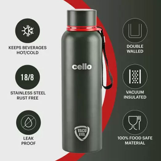Cello Hydro Pro Stainless|Screw Cap Lid